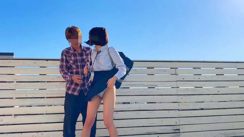 湊波流｜素人×制服美女動画キャプチャ-1